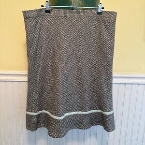 Gap plus size vintage y2k tweed skirt tan blue accent wool blend 16